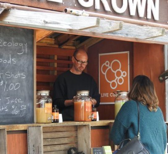 Artist-made roadside culture stands where culinary artists and brewers from across Wisconsin's rural-urban continuum offered up fresh and fermented concoctions during Fermentation Fest.
